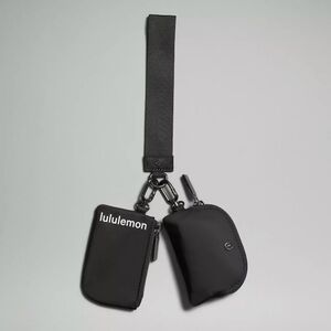 Lululemon Black Keychain Dual Pouch Wristlet